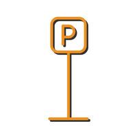 P Button Icon Design vector