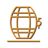 Wine Barrel Rack Icon Design vector