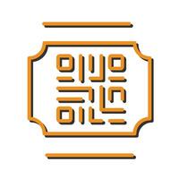 QR Code Ticket Icon Design vector