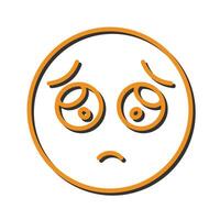 Pleading Face Icon Design vector