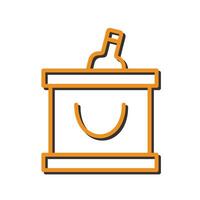 Wine Cooler Icon Design vector