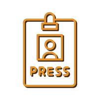 Press Pass Icon Design vector