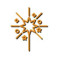 Sparklers Icon Design vector