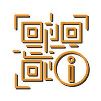 QR Code Information Icon Design vector