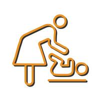 Changing Table Icon Design vector