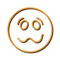 Woozy Face Icon Design vector