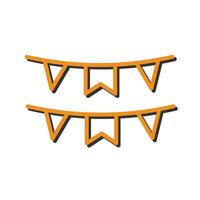 Bunting Flags Icon Design vector