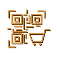 QR Code Shopping Icon Design vector