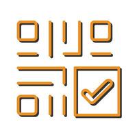 QR Code Checkout Icon Design vector