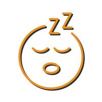 Sleeping Face Icon Design vector