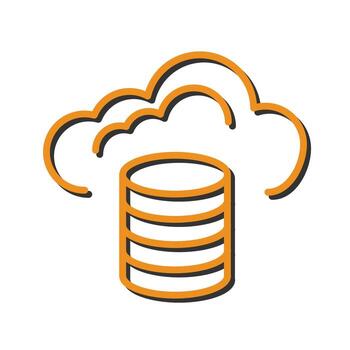 Cloud Database Icon Design vector