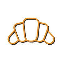 Croissant Icon Design vector