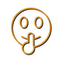 Shushing Face Icon Design vector