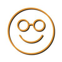 Nerd Face Icon Design vector