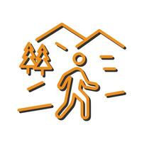 Nature Walk Icon Design vector