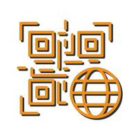 QR Code Website Icon Design vector
