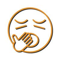 Yawning Face Icon Design vector