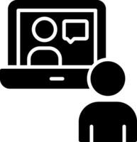 Online Conference Icon Design vector