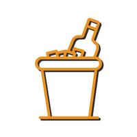 Wine Bottle in Ice Icon Design vector