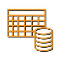 Table Data Icon Design vector