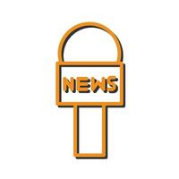 News Microphone Icon Design vector