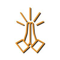 Folded Hands Icon Design vector