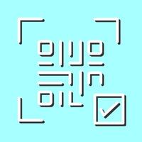QR Code Link Icon Design vector