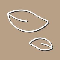 Leaf Fluttering in Wind Icon Design vector