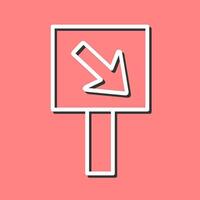 Diagonal Down Right Arrow Icon Design vector