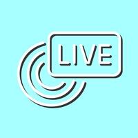 Live Broadcast Icon Design vector