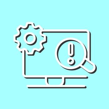 Troubleshooting Icon Design vector