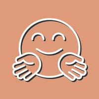 Hugging Face Icon Design vector