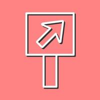 Diagonal Up Right Arrow Icon Design vector