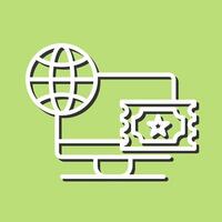 Ticket System Icon Design vector