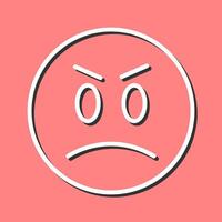 Angry Face Icon Design vector