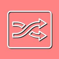 Shuffle Tracks Button Icon Design vector