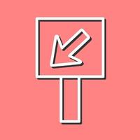 Diagonal Down Left Arrow Icon Design vector