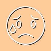 Crying Face Icon Design vector