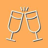 Wine Cheers Icon Design vector