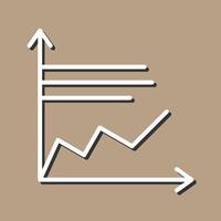 Line Graph Icon Design vector