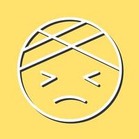 Face with Head-Bandage Icon Design vector