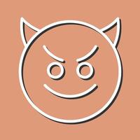 Smiling Face with Horns Icon Design vector