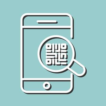 QR Code Authentication Icon Design vector