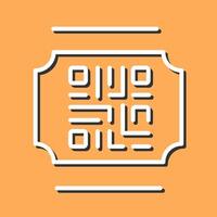 QR Code Ticket Icon Design vector