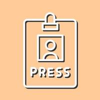Press Pass Icon Design vector
