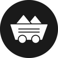 Mining Cart Icon Design vector