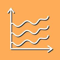 Spline Chart Icon Design vector