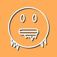 Cold Face Icon Design vector