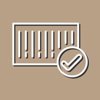 Barcode Check-in Icon Design vector