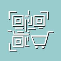 QR Code Shopping Icon Design vector